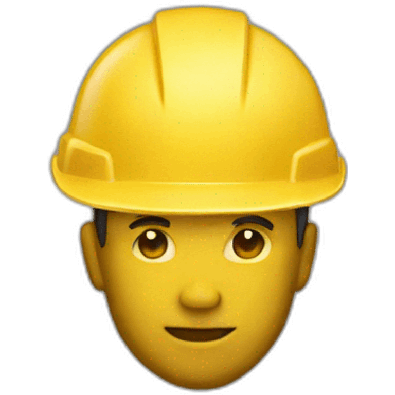 worker yellow helmet emoji