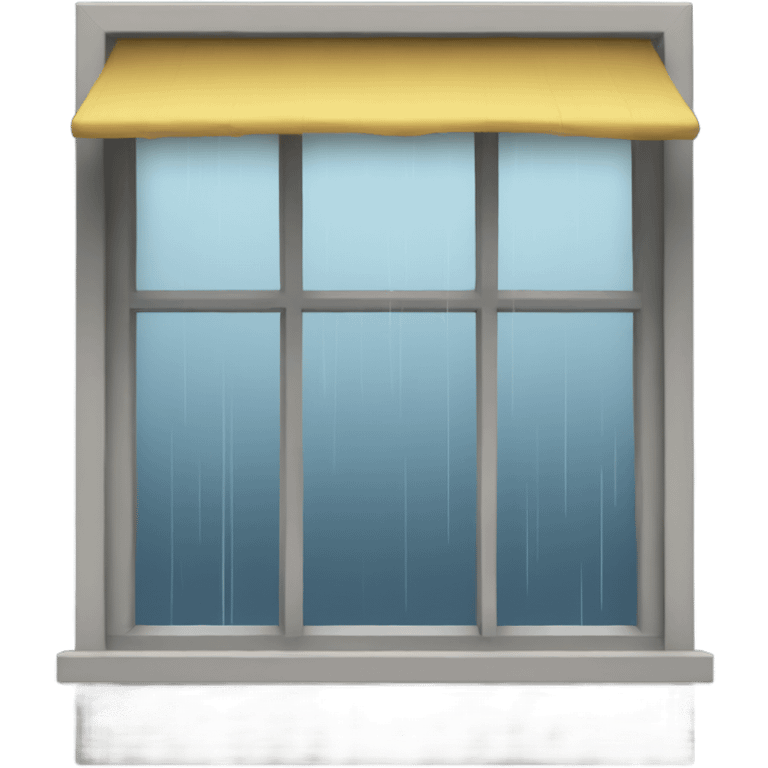 Rainy day though a window emoji