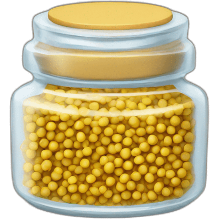 mustard seeds in a short jar emoji