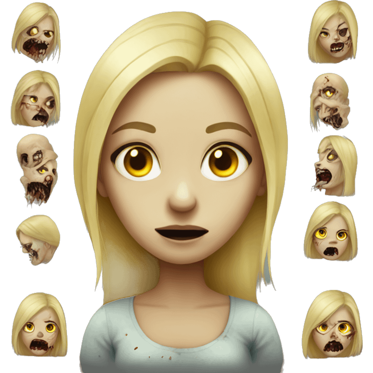 zombie blonde girl emoji