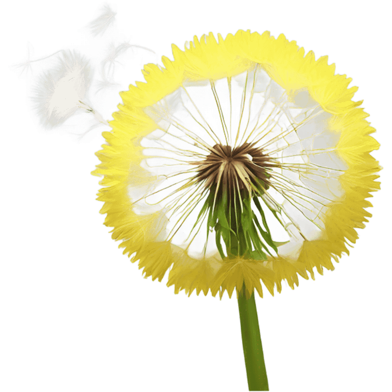 Dandelion blowing away emoji