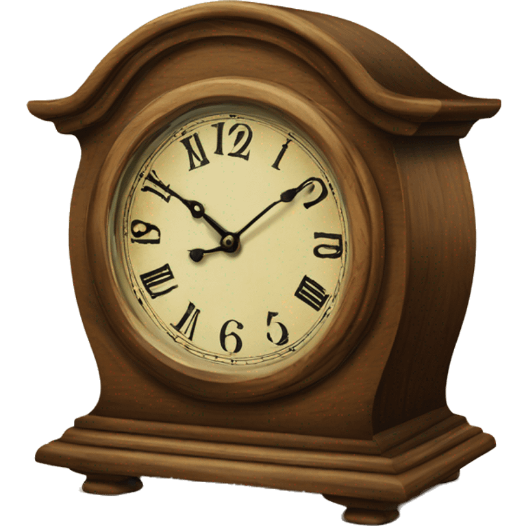 Vintage wooden table top clock fancy  emoji