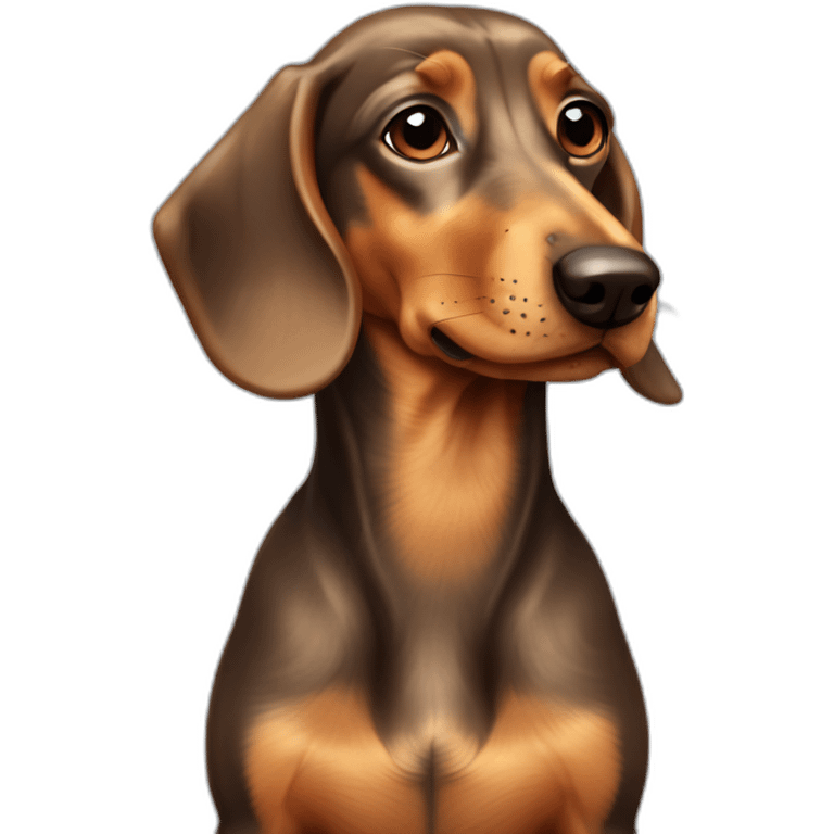 perro blue daschund perfil cuerpo entero emoji