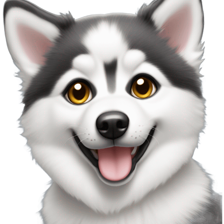 Alaskan Klee Kai winking emoji