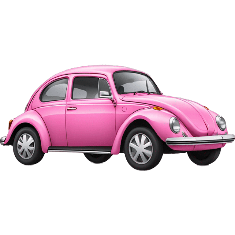 Pink Volkswagen beetle car emoji