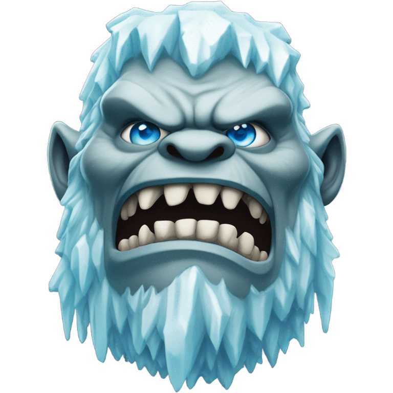 Giant ice troll emoji