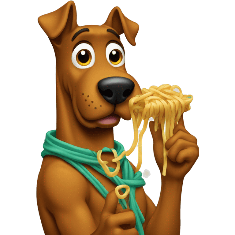 Scooby doo eating spaghetti  emoji