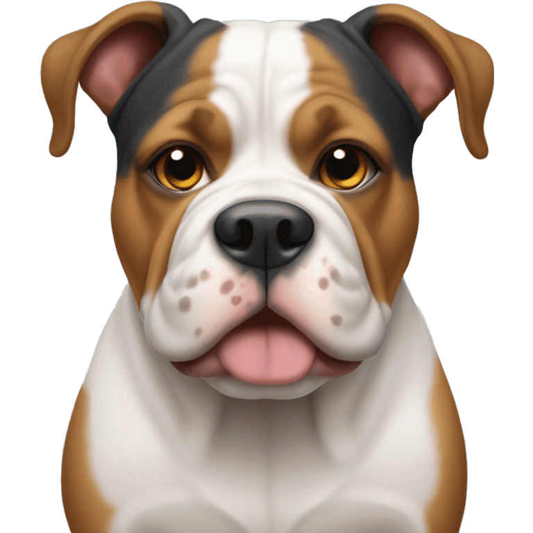 Tri colour bully dog  emoji