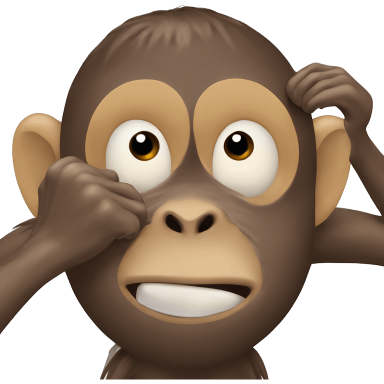 Monkey eating lice out of someone’s hair emoji