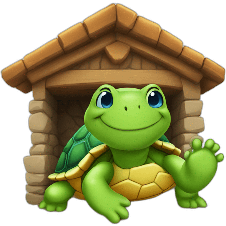 Turle make an hearth emoji