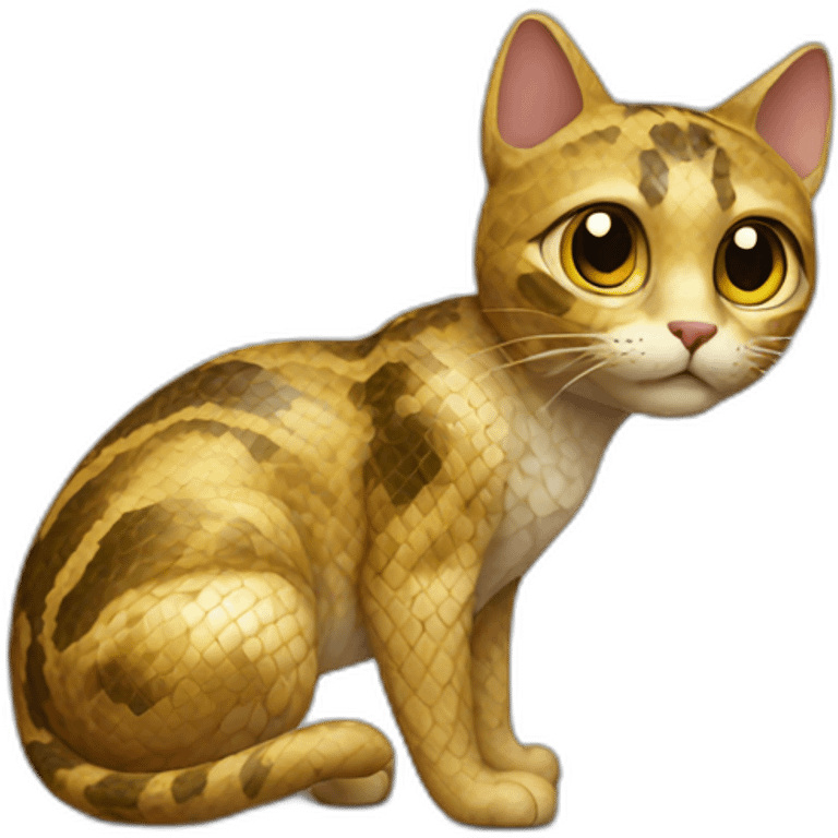 cat with snake skin emoji