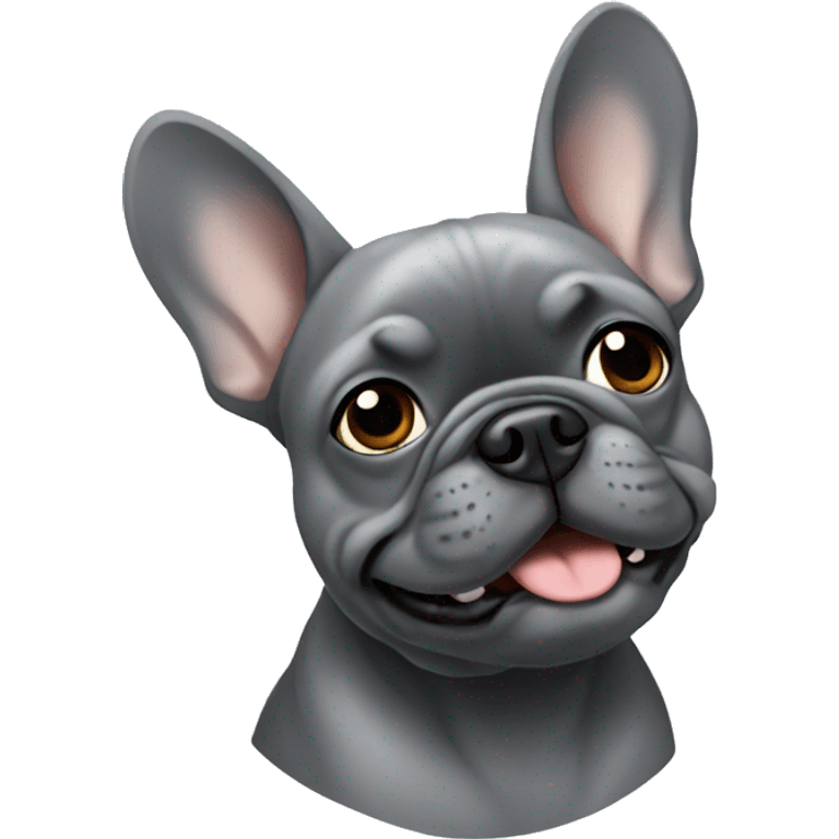 grey frenchie emoji