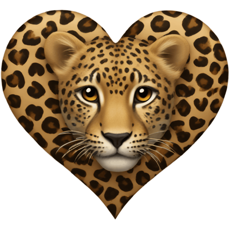 Heart with leopard heart emoji