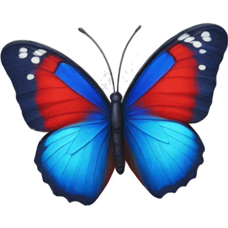 Red and blue butterfly  emoji