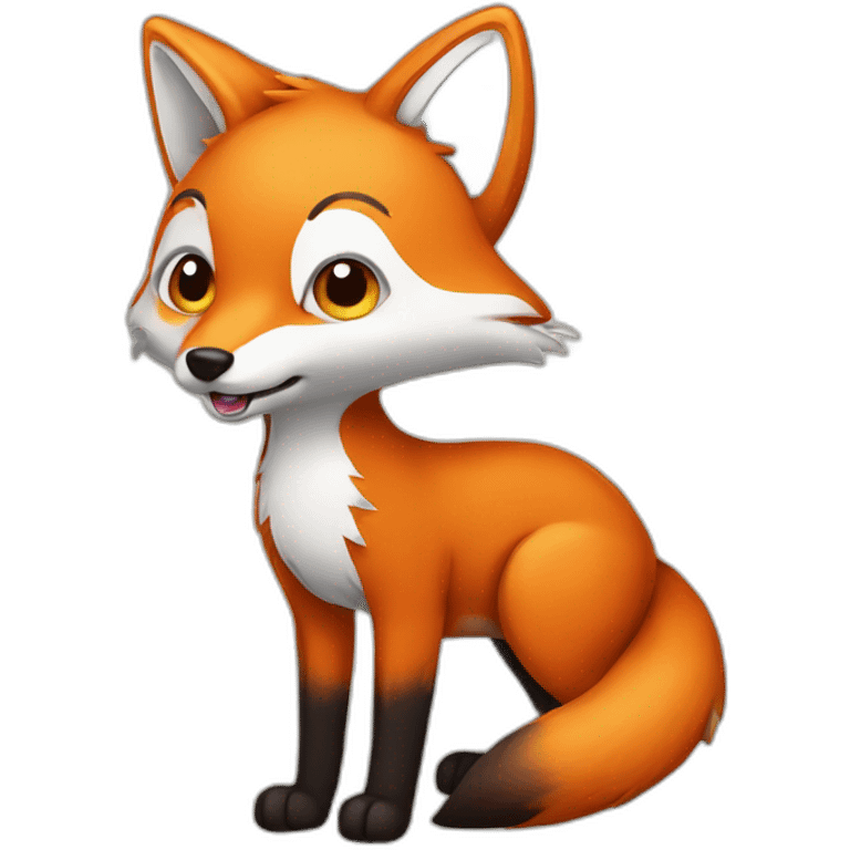 Fox with a long tail emoji