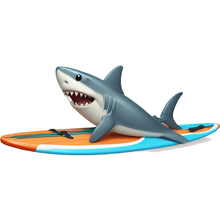 shark on a surfboard  emoji