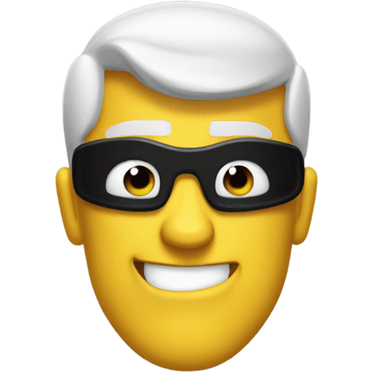 Yellow deep fried Mr incredible with his head extending in width emoji