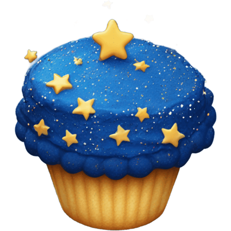 Shining star sky cake emoji