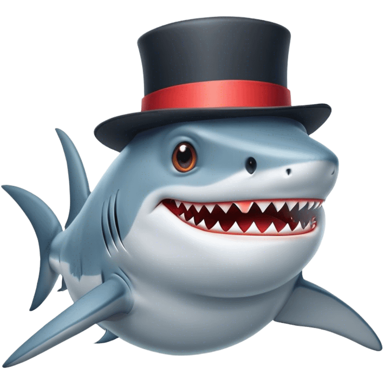 shark with tophat emoji