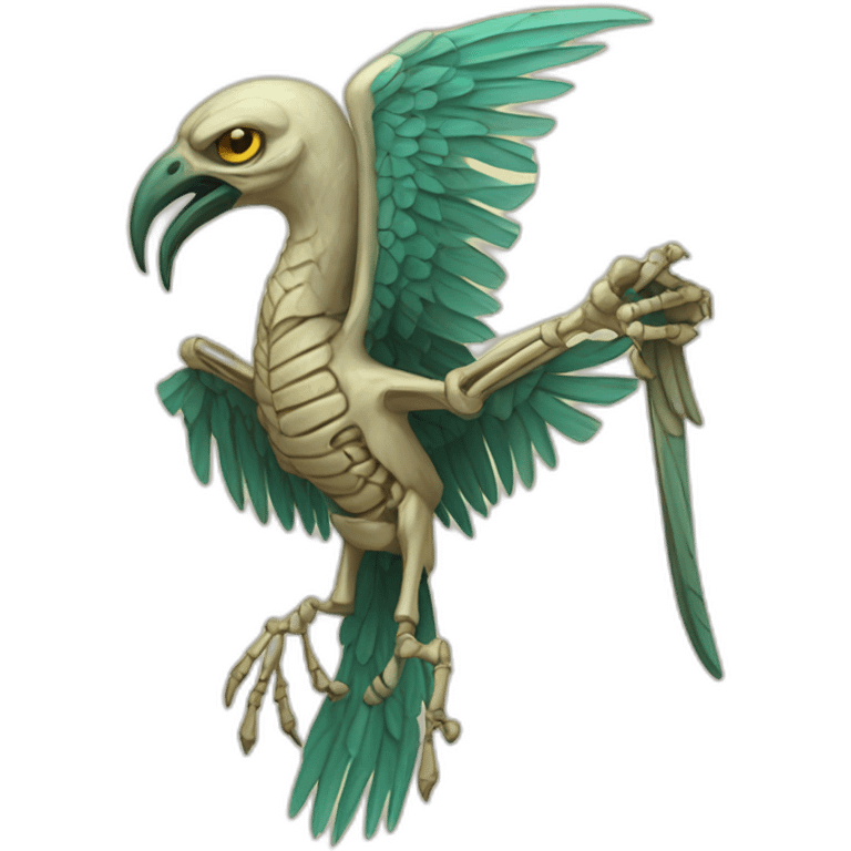 ancient Egyptian eldritch skeleton bird emoji