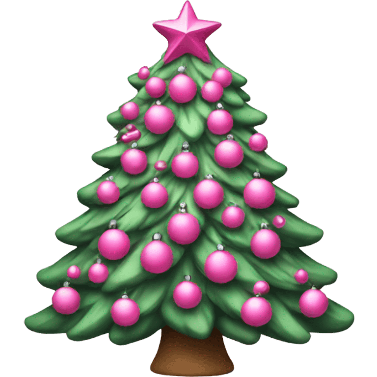 pink christmas tree emoji