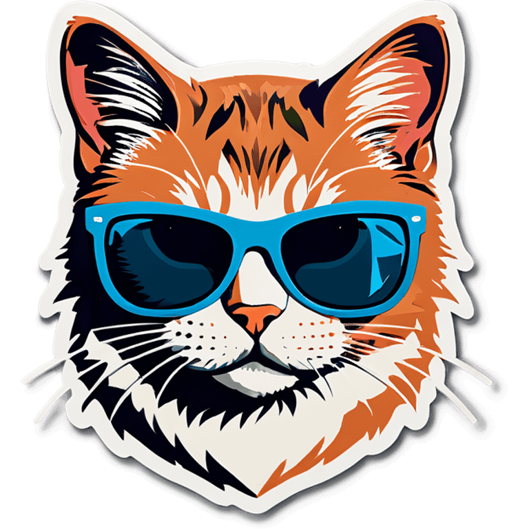 Cat with sunglasses emoji