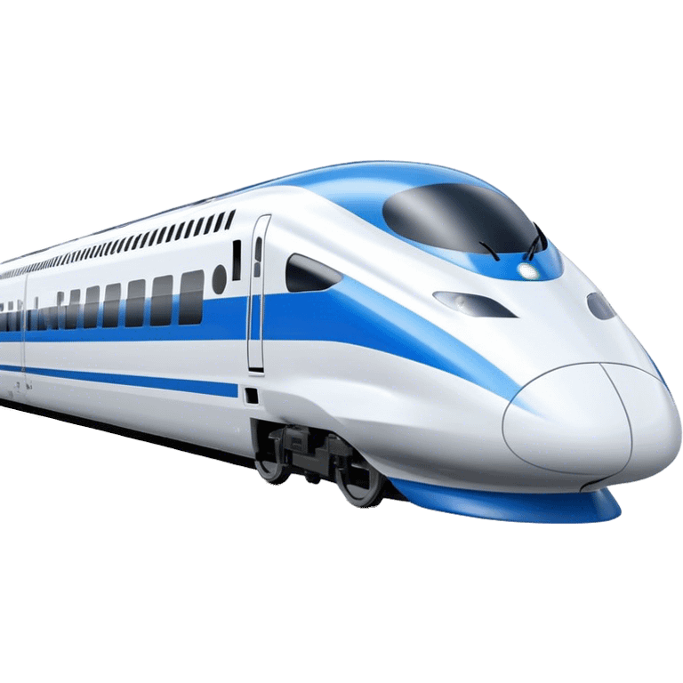 High-Speed Train (Shinkansen) - JR East (Model Year: 2021) (Iconic colour: White with blue) emoji