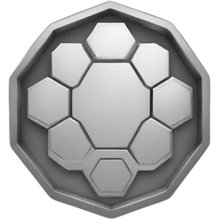 hexagon inside round coin emoji