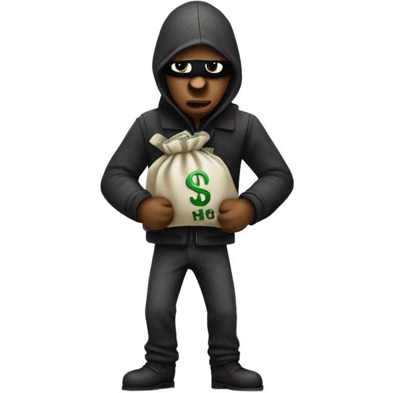 A robber with a bag of money emoji