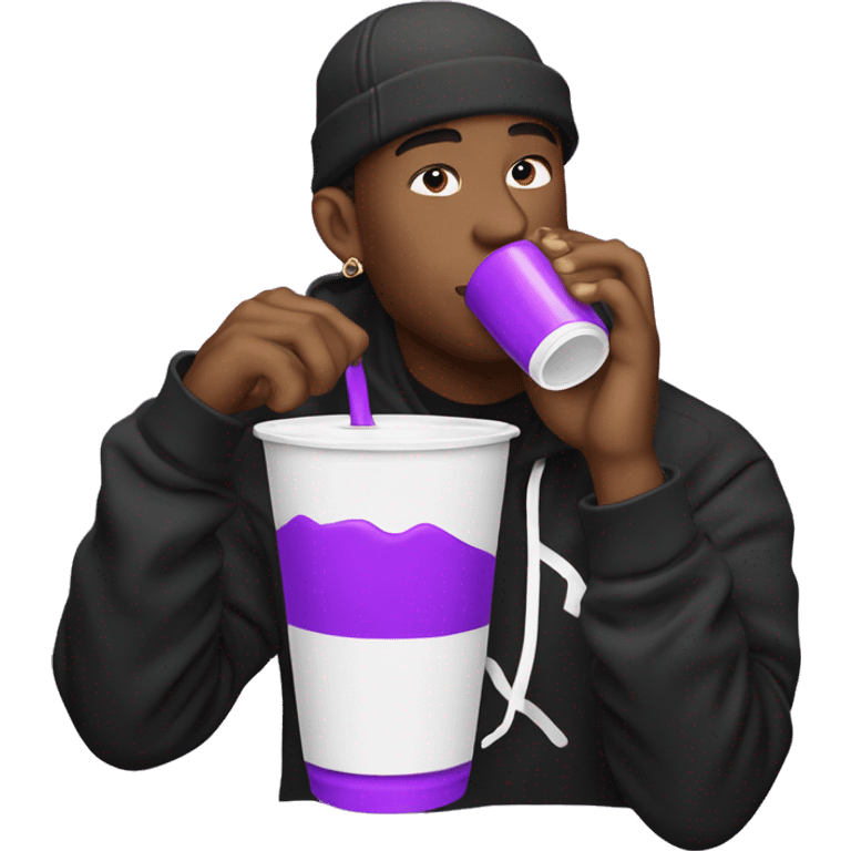 nettspend rapper sipping purple drink in white cup emoji