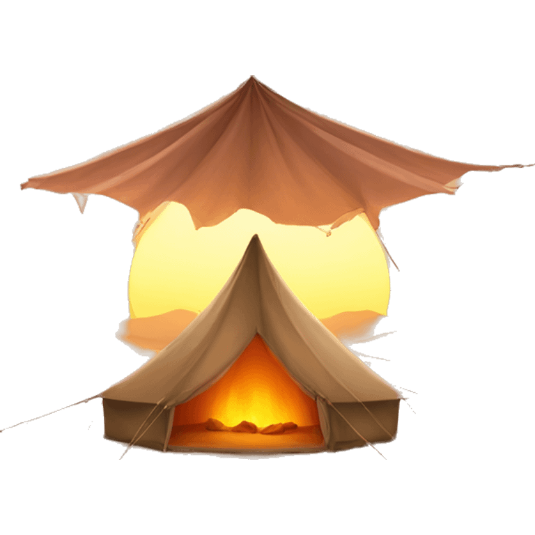 Sunset desert tent emoji