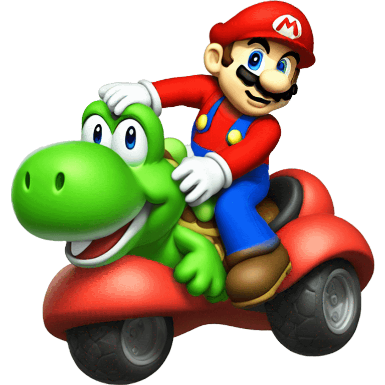  super Mario riding the green yoshi emoji