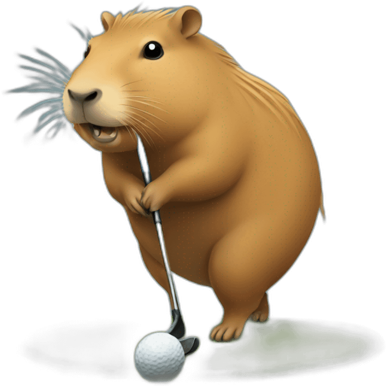 capybara golfing emoji