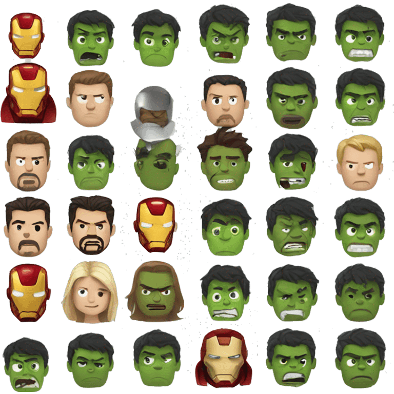 Hulk and iron man emoji