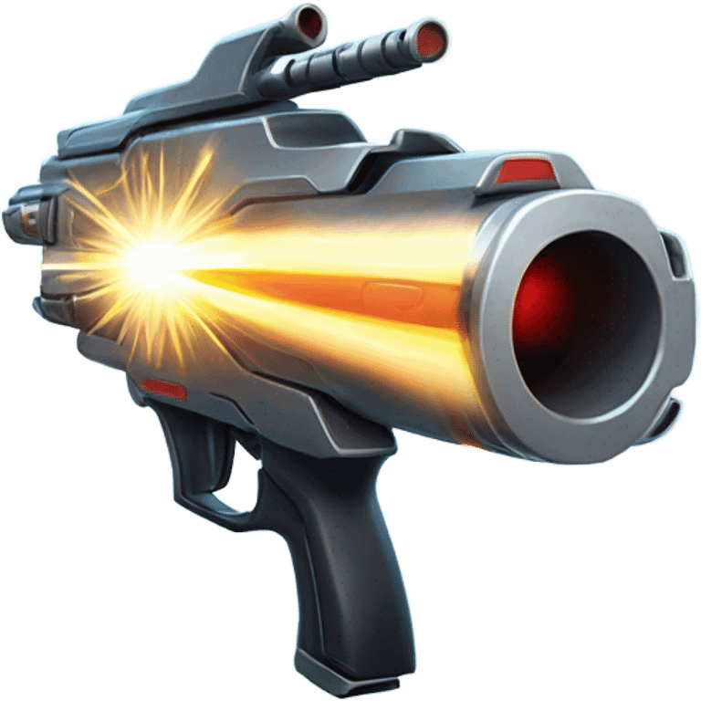 Laser gun firing emoji