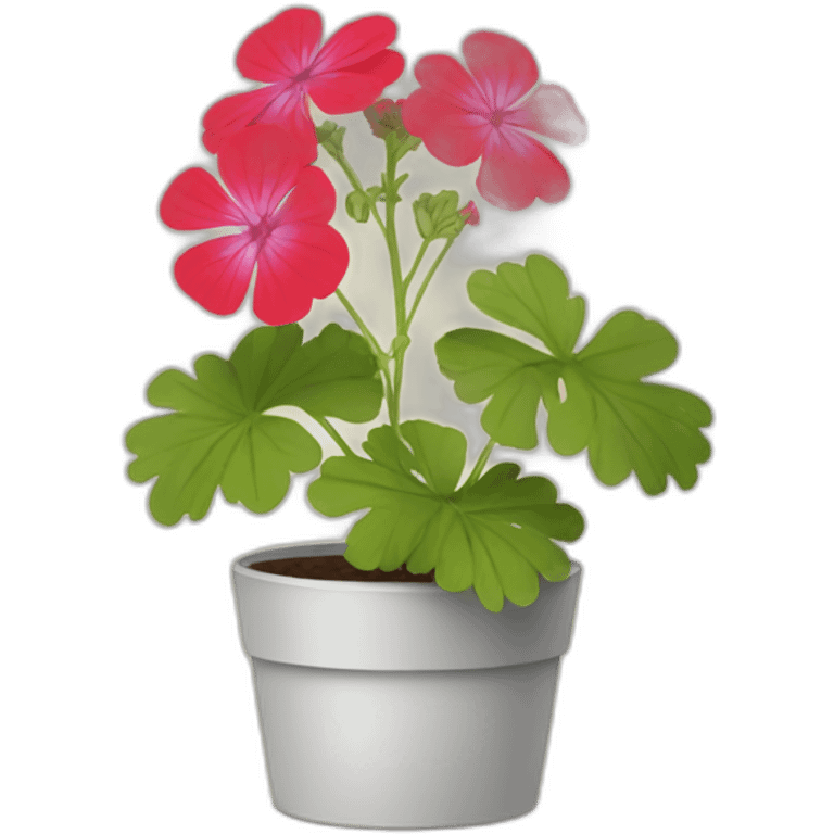 happy geranium emoji