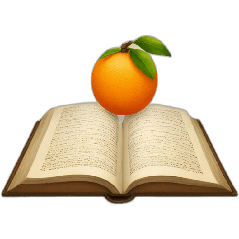 Orange reading bible emoji