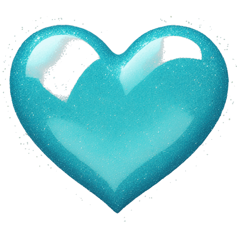 light blue heart with shimmer glitter  emoji