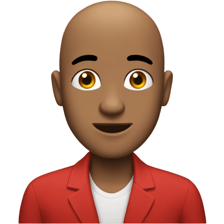 Bald guy in a red suit emoji