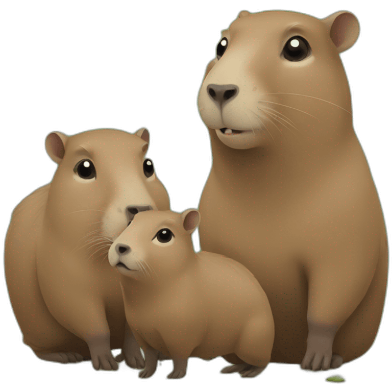 familia capybara emoji