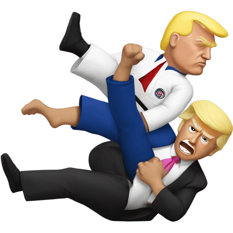 Donald trump rolling jiu Jitsu vs Joe Biden  emoji