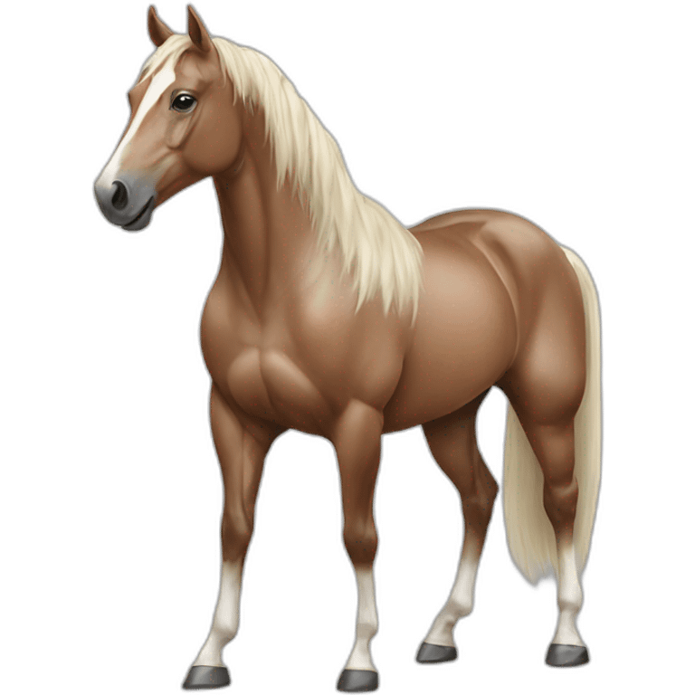 male horse (full body, medical illustration) emoji