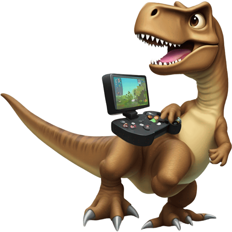 T-Rex playing roblox emoji