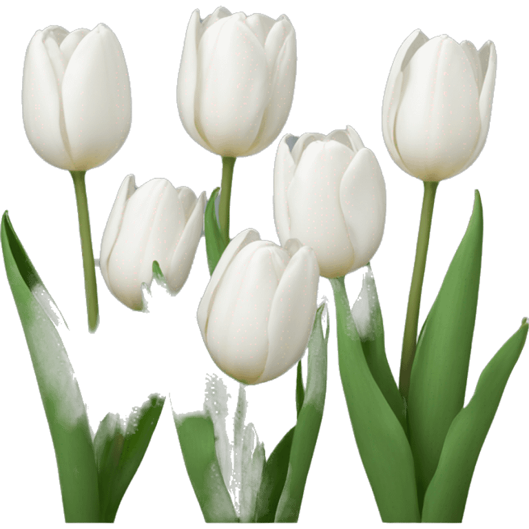 White tulips emoji