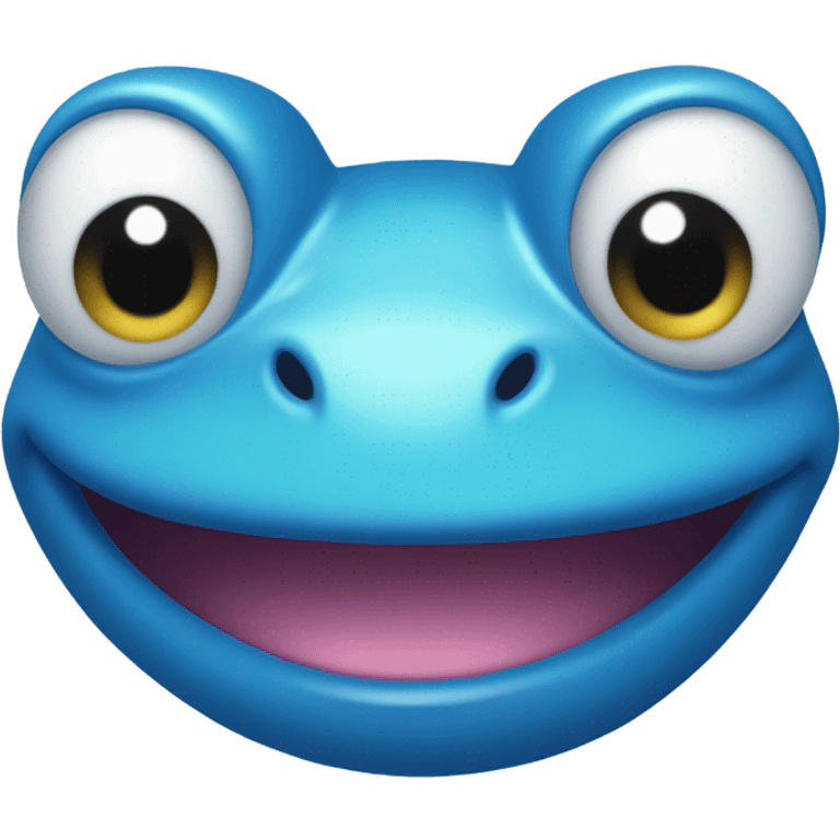 happy blue frog emoji