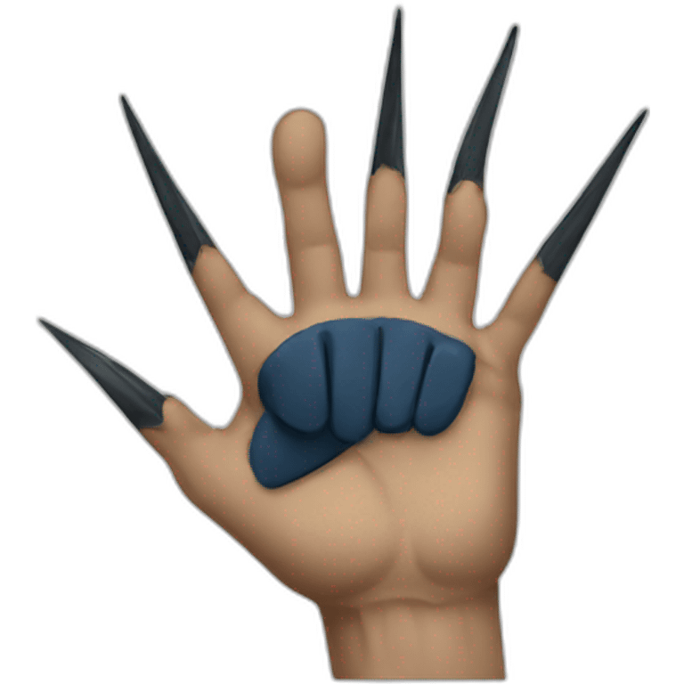 Wolverine hand emoji