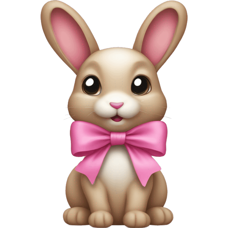 Bunny with pink bow emoji