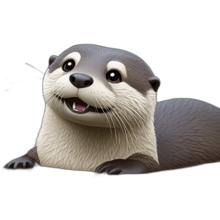 Loutre sur une loutre emoji