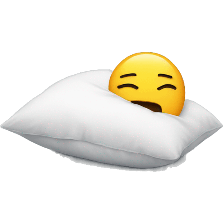 cartoon head buried in pillow emoji