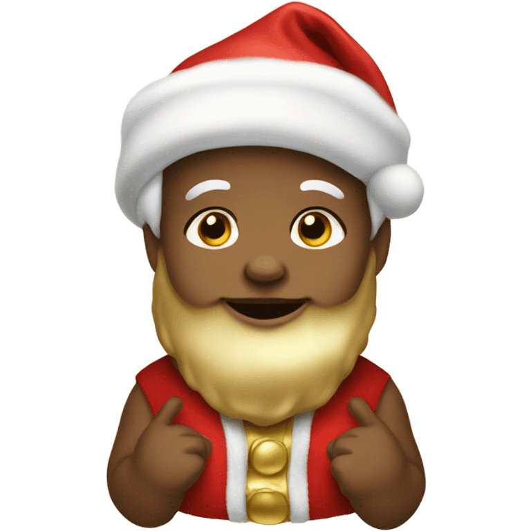 Gold baby Santa emoji